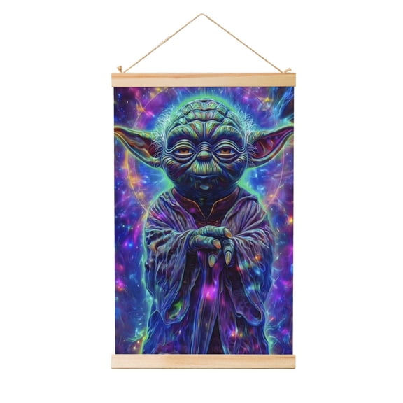 Darth Vader Wall Art Wooden Shaft Hanging Banner Poster Scroll Painting For Room Dormitory Decor 20"X30"