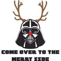 Darth Varth Come To The Merry Side Customized Wall Decal - Custom Vinyl Wall Art - Personalized Name - Baby Girls Boys Kids Bedroom Wall Decal Room Decor Wall Stickers Decoration Size (20x20 inch)