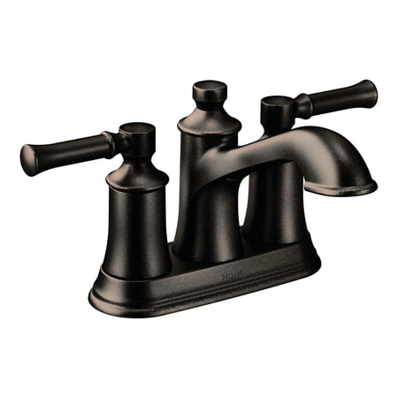 Moen Dartmoor Oil Rubbed Bronze Traditional Two Handle Centerset Bathroom Sink Faucet