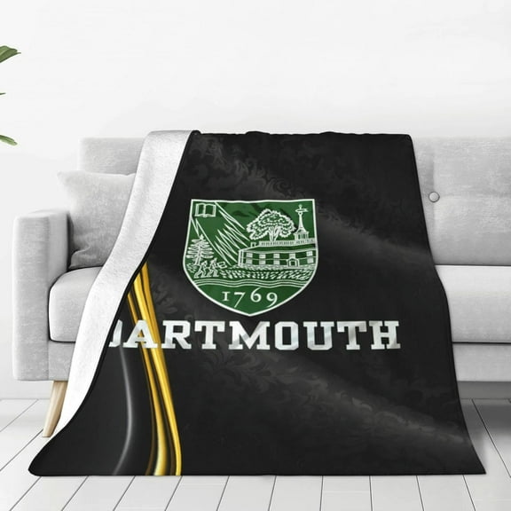 Dartmouth College Logo Blanket, Flannel Blankets Light Plush Bed Blanket, Suitable for Bed Sofa & Gift for Family