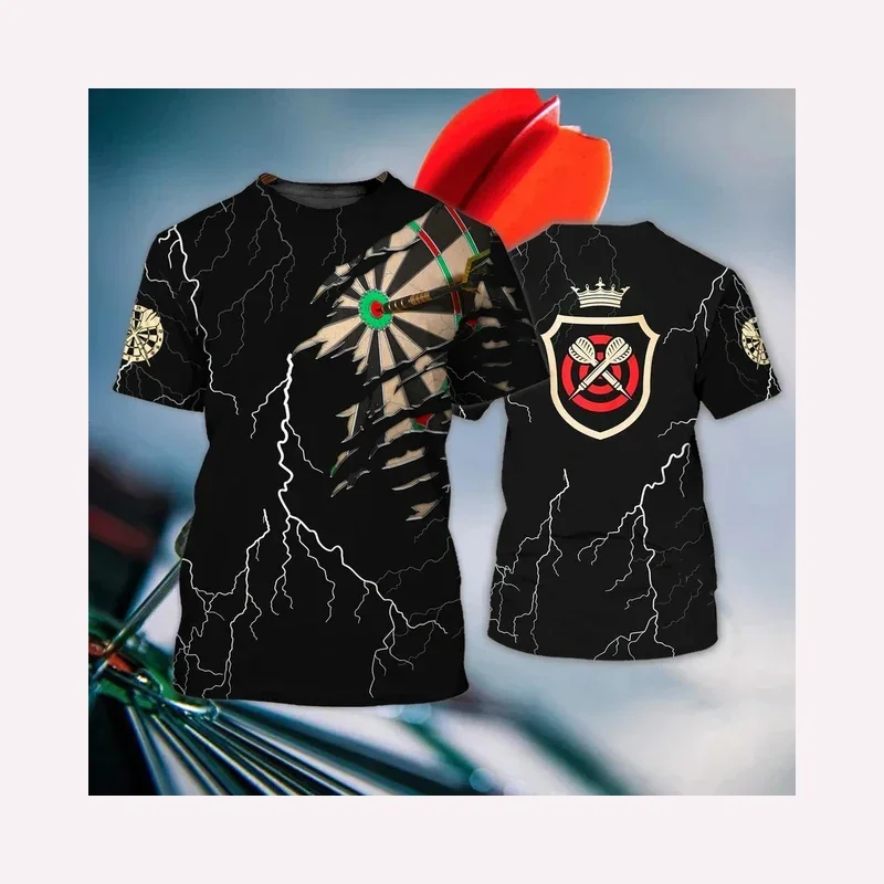 Darts 3D Printing Trend Tshirt New Casual Short Sleeve Vintage Tshirt