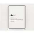 thumbnail image 1 of Darts Definition Print, Wall Art, Darts Print, Definition Print, Quote Print, Home Decor, Wall Decor, Sports Gifts, Typography Print Home Decor #3674, Unframed Canvas Size 24x36, 1 of 4