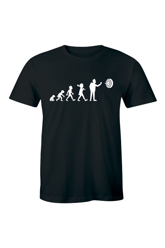 Darts Evolution Men's T-Shirt Dart Player Hobby Gift Tee for Him