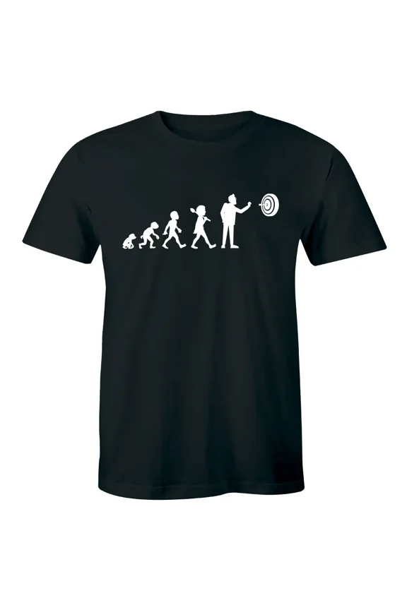 Darts Evolution Men's T-Shirt Dart Player Hobby Gift Tee for Him