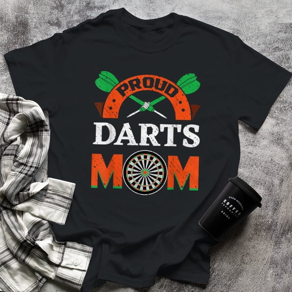 Darts Mom Proud Dart Player Mother's Day, Small, Black