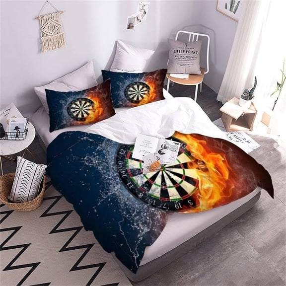 Darts Printed Bedding Cover Set Highend Unique Design Polyester Duvet Cover Set,King (90"x104")