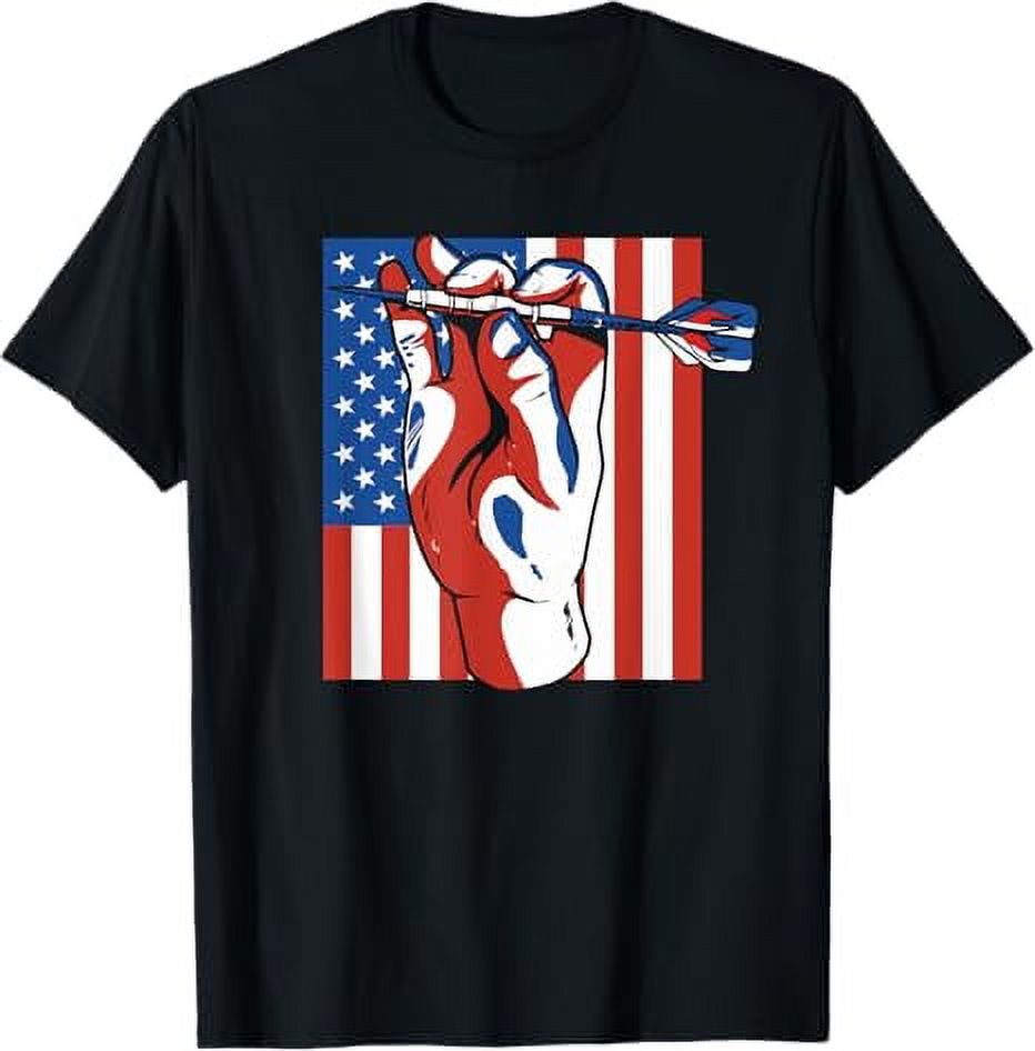 Darts Us Flag Dartboard Arrow Darting TShirt