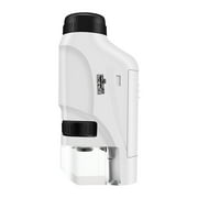 Daruoand 60-120x Pocket Microscope Electric Mini Microscope with LED Light Portable High Definition Children Microscope with Specimens for Kids Students Microbiological Observation Learning