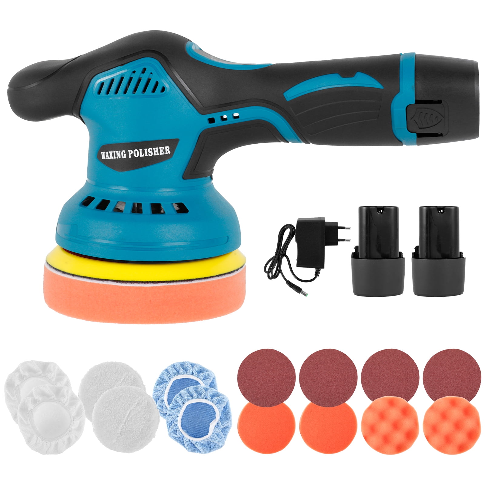 Daruoand Buffer Polisher 12V Cordless Battery Powered Electric Polishing Machine with 8