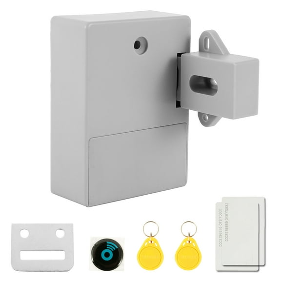 Daruoand RFID Locks Kit ABS Compact Electronic Sensor Lock with 1 Lock Body 1 RFID Card/Label