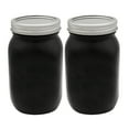 thumbnail image 1 of Darware Farmhouse Black Mason Jars (Set of 2); Home Decor and Storage Wide Mouth Decorative Wide Mouth Mason Jars, Black-Painted, 1 of 7