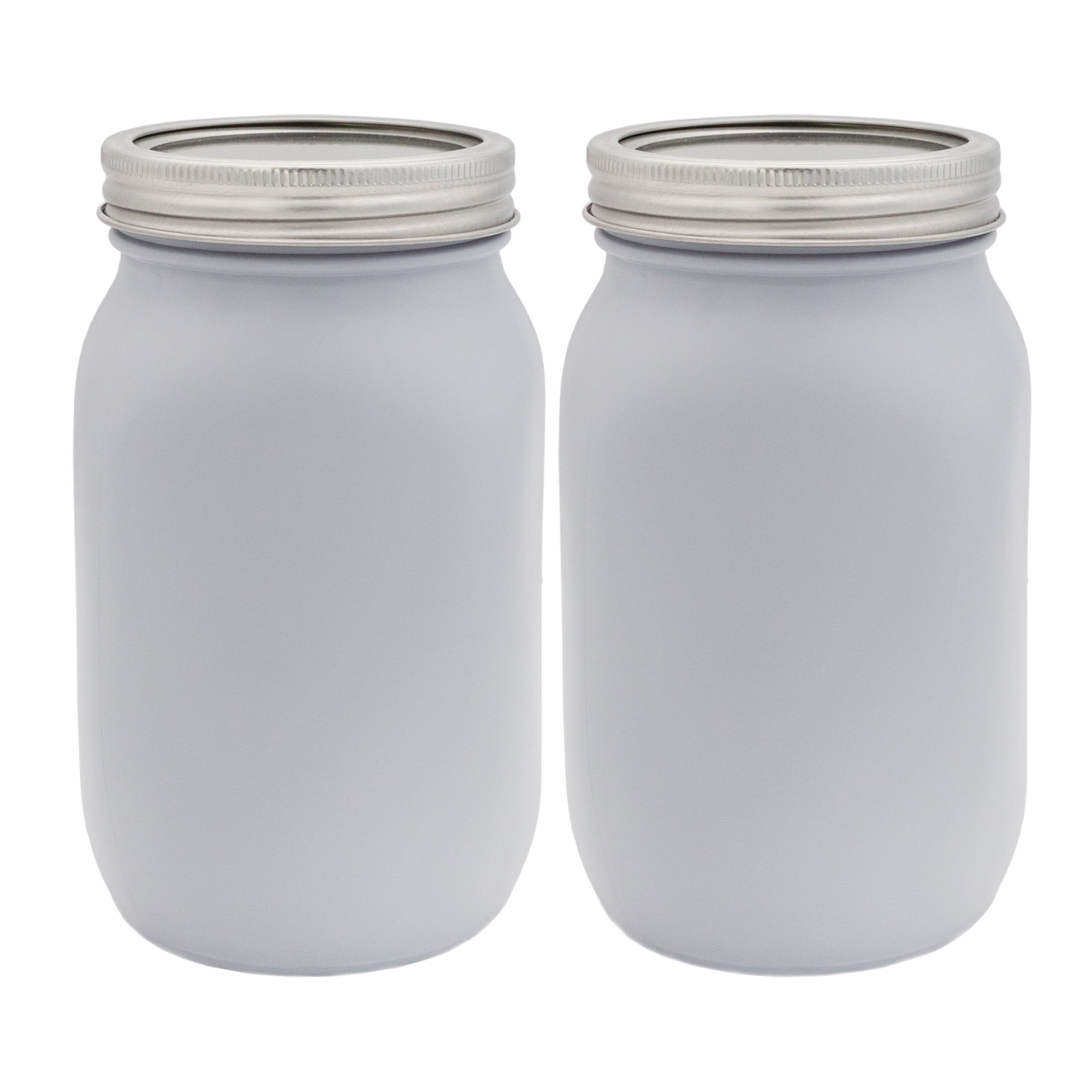 16oz Glass Mason Jars with Lids Set of 12- Wide Mouth - Airtight Band + Marker 