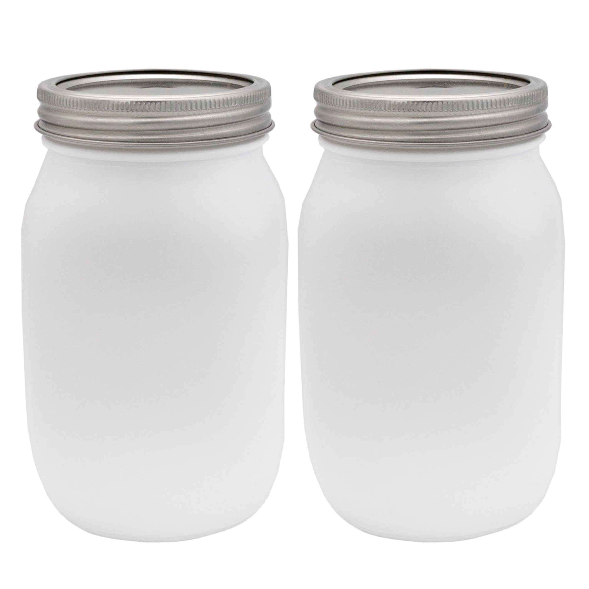  ANSQU Set of 2 Decorative Mason Jars with Airtight
