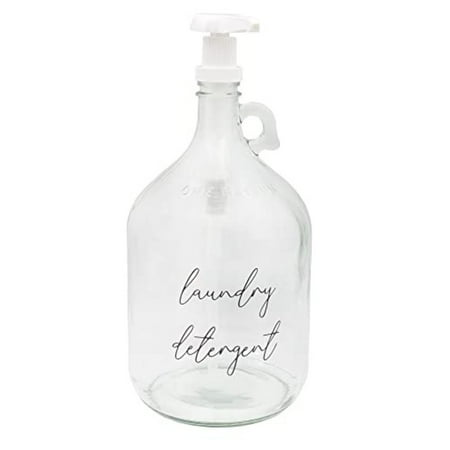 Darware Laundry Pump Soap Dispenser: Liquid Detergent Gallon Glass Pump Bottle