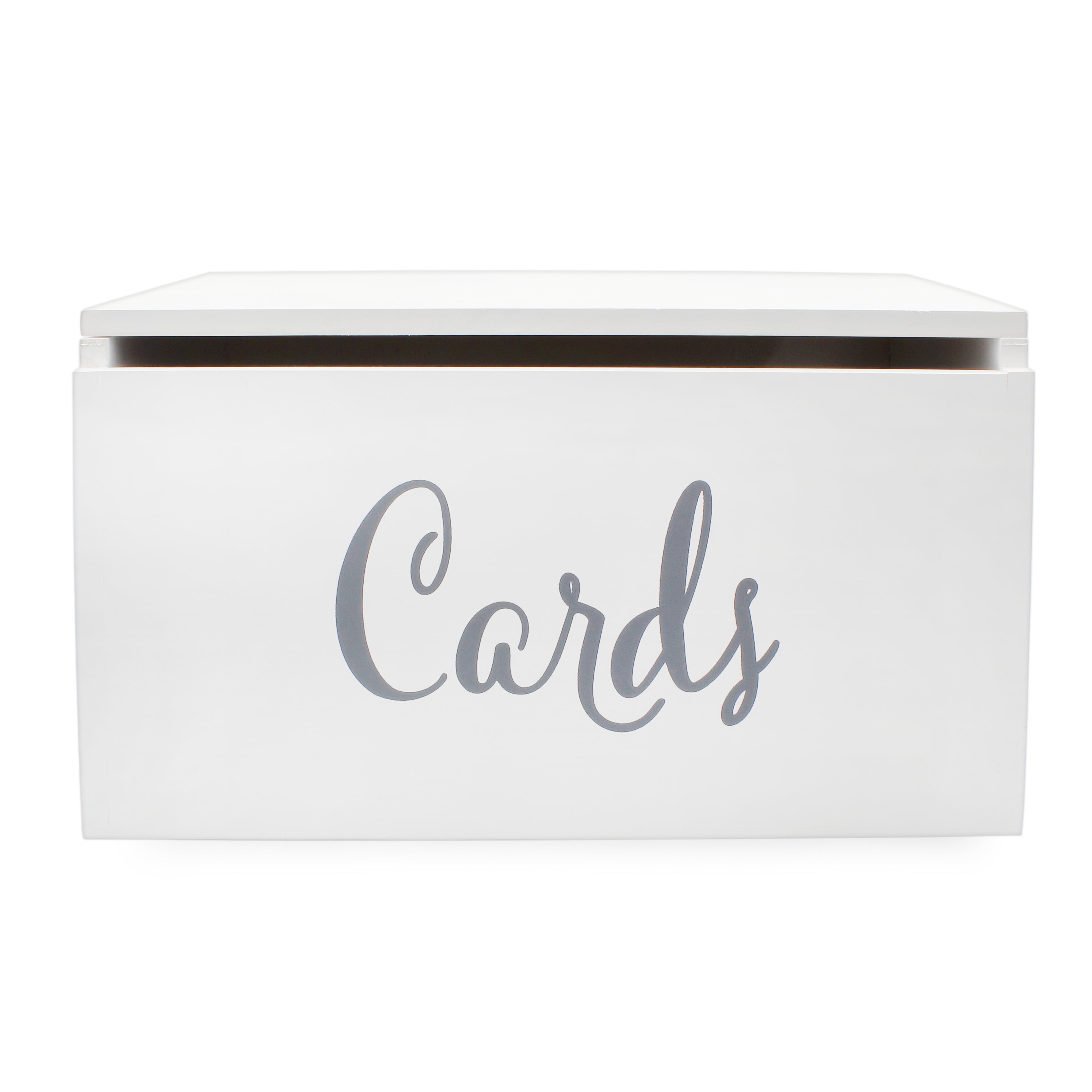 Darware Wooden Wedding Card Box for Reception, White Decorative Card  Receiving Box for Birthdays, Showers, Graduations and More