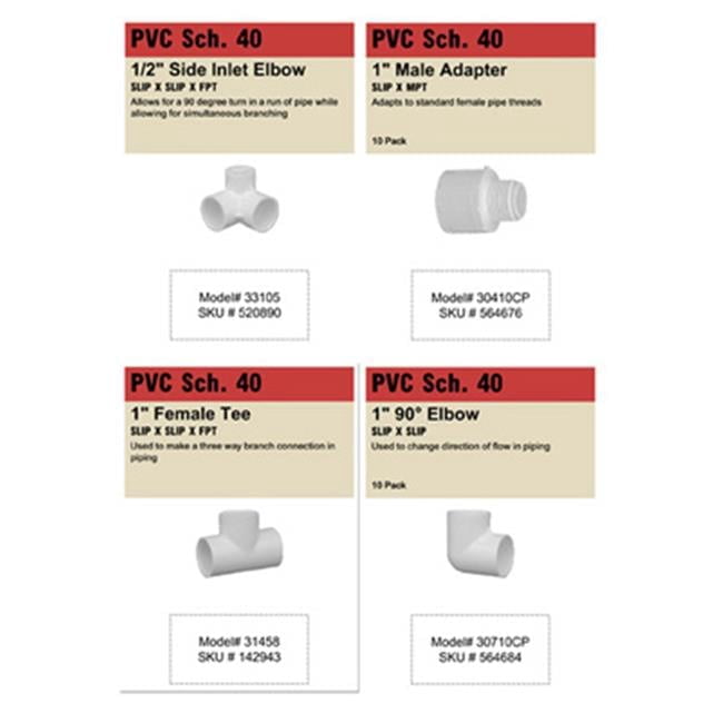 Darwill SCH40BINCARDS 3.75 x 2.5 x 1 in. SCH40 Bin Card Kit