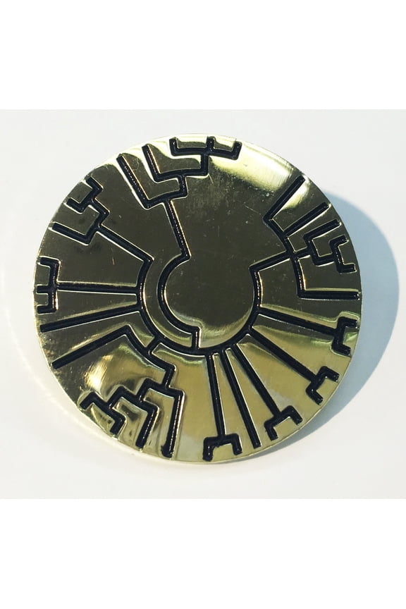 Darwin Evolution Tree Brass and Black Enamel Lapel Pin