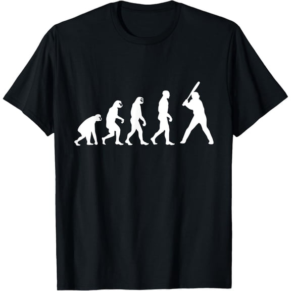 Darwin Evolution to Baseball Player Birthday Gift T-Shirt