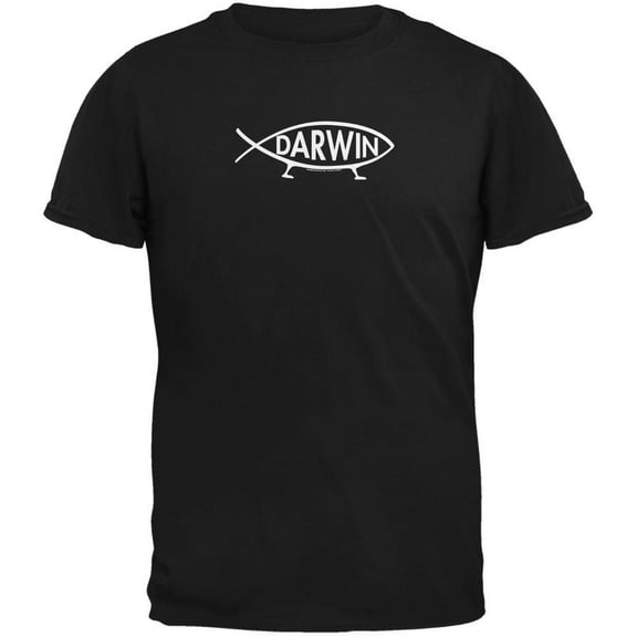 Darwin Fish Black Youth T-Shirt