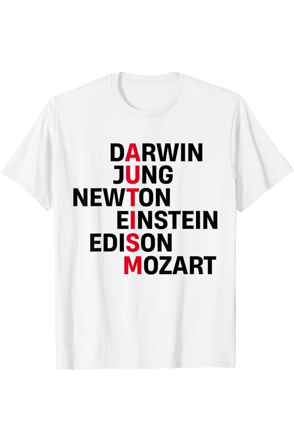 Darwin Jung Newton Einstein Edison Mozart Autism Awareness T-Shirt mens t shirt,white,women,funny,misfits,men,journey