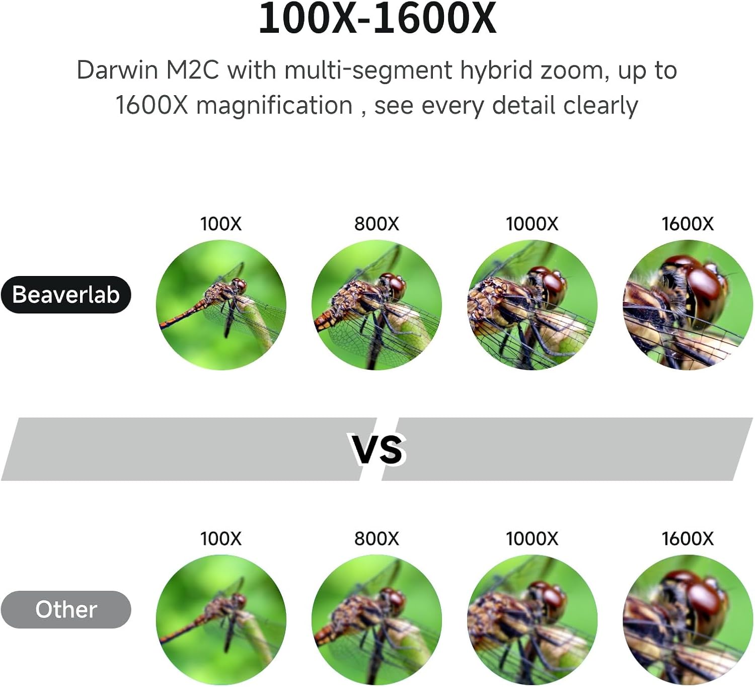 Darwin M2C Kids Digital Microscope with 4.0 IPS Screen 1600X ...