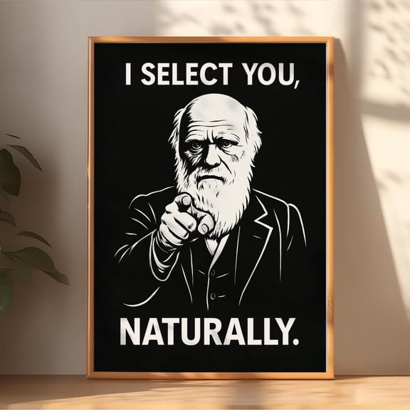 Darwin Natural Selection Wall Art Print, Unframed Paper Poster 8x10in