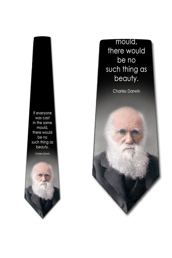 Darwin Ties Mens Charles Darwin Quote Necktie Science Tie by Three Rooker