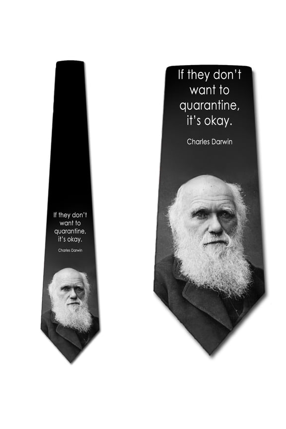 Darwin Ties Mens Quarantine Necktie Science Tie by Three Rooker
