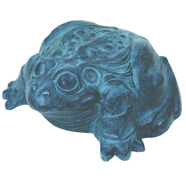 Darwood The Galapagos Frog Garden Hose Hider with Hose Reel, 100 ft. Hose Capacity, Patina