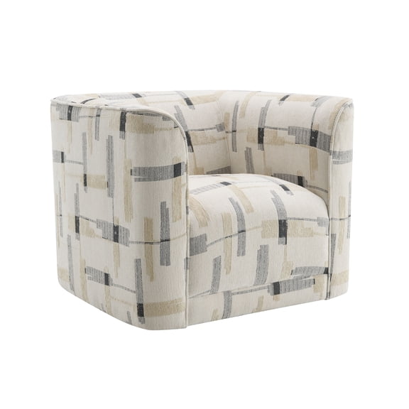 Darya Beige Pattern Fabric Chair w/Swivel