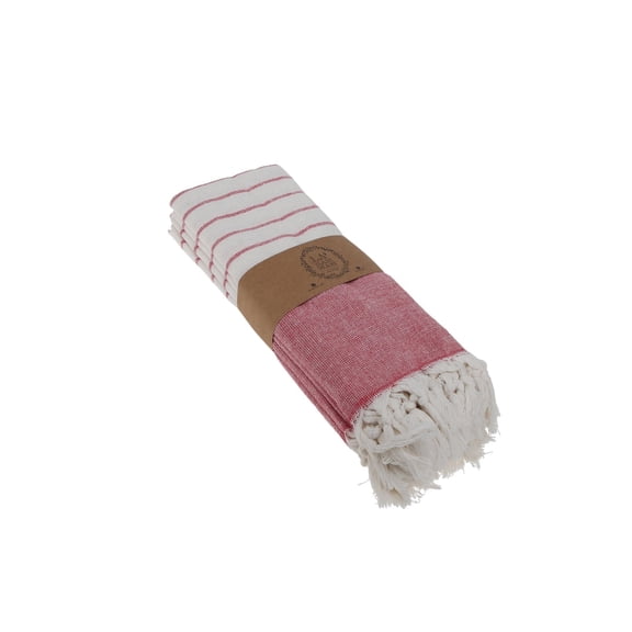 Lahammam Darya Red Premium Turkish Beach Towel – Lightweight, Sand-Free, Quick-Dry, Luxury Cotton Towels for Beach, Pool & Travel
