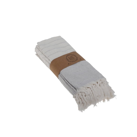 Lahammam Darya Grey Premium Turkish Beach Towel – Lightweight, Sand-Free, Quick-Dry, Luxury Cotton Towels for Beach, Pool & Travel
