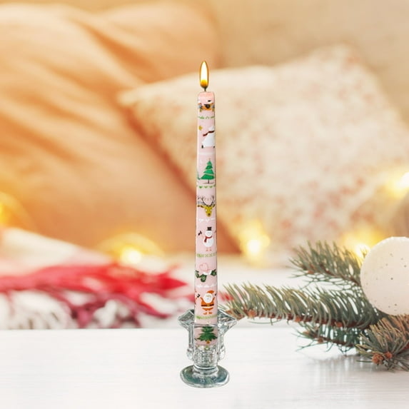 Darzheoy 10" Christmas Taper Candle Christmas Ornaments Candlelight Dinner Christmas Decoration Long Pole Wedding Vibes Candle