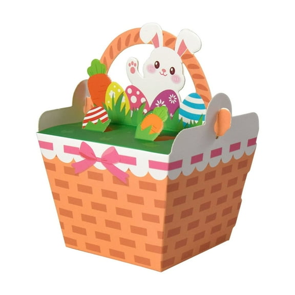 Darzheoy 10 Pack Easter Decorative Gift Box Treat Boxes, Egg Bunny Colorful Bags Paper Boxes for Easter Basket Stuffers Party Favor Gifts