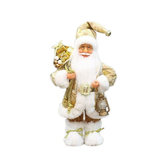 Darzheoy 12" Santa Claus Decorations, Standing Christmas Santa Claus Figurine Figure Decor Christmas Decoration Indoor, Birthday Gifts
