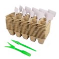 thumbnail image 1 of Darzheoy 120 Cells Seed Starter Tray, 12 Packs Biodegradable Peat Pots for Seedlings, Organic Germination Plant Starter Kit with 10 Labels and 2 Transplant Tools, 1 of 7