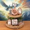 thumbnail image 1 of Darzheoy 13 Pcs Easter Tiered Tray Decor Wooden Religious Christmas Decoration Jesus Tomb Tray Bundle Decor Farmhouse Rustic Easter Tiered Tray Sign Easter Decor (No Tray), 1 of 6