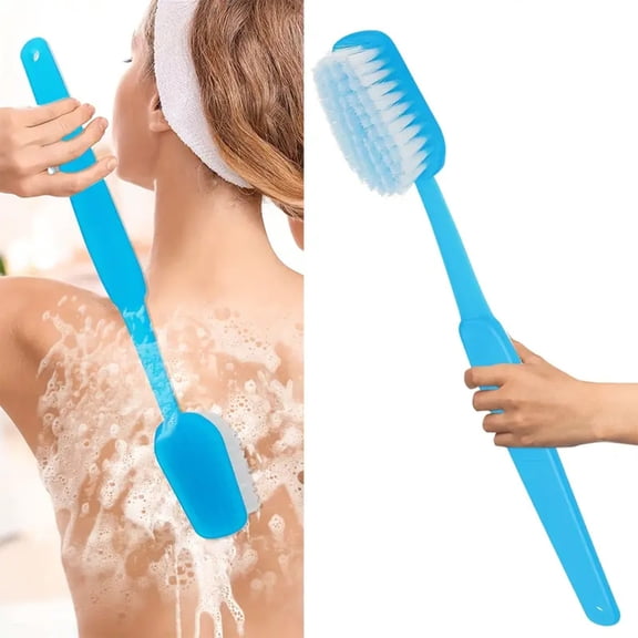 Darzheoy 16 inch Long Handle Exfoliating Bath Brush with Soft Bristles, for Deep Cleansing and Gentle Exfoliation, Suitable for Men and Women