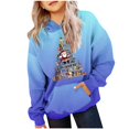 thumbnail image 1 of Darzheoy 2-13 Y Girls Gradient Color Crewneck Pullover Shirt Lightweight Sweatshirt Casual Loose Trendy Long Sleeve Tops, 1 of 3