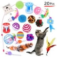 thumbnail image 1 of Darzheoy 20 Pcs Cat Toys Kitten Toys Assortments, Variety Catnip Toy Set Including Cat Feather Teaser, Mice, Colorful Balls and Bells for Cat Puppy Kitty, 1 of 9