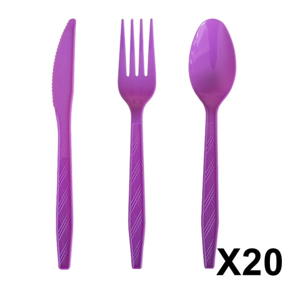 Darzheoy 20 Pcs Halloween Party Supplies Disposable Tableware Set Halloween Plates Cups Napkin Spoon Fork Knives Plastic Tablecloth Dinnerware Kit for Halloween Party Decorations