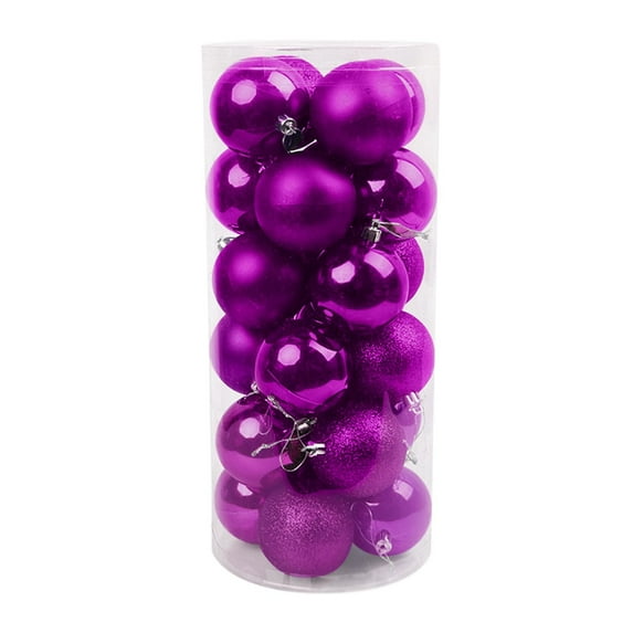 Darzheoy 24Pcs Christmas Balls Ornaments Christmas Xmas Tree Bauble Hanging Home Party Ornament Decor 60mm