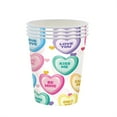 thumbnail image 1 of Darzheoy 24Pcs Valentine's Day Disposable Cups Colorful Hearts Print Hot Chocolate Coffee Tea Cocktail Drinking Paper Cups for Valentines Party Wedding Birthday Supplies, 1 of 4