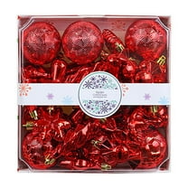 Darzheoy 28Pcs Christmas Balls Ornaments 3/4/5cm Plastic Electroplated Special-shaped Colorful Balls Christmas Set Christmas Tree Ornaments Decorative