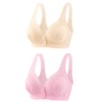 thumbnail image 1 of Darzheoy 2Pack Bras for Women Wire-Free Casual Solid Color Bras Vest Bra Adjustment Yoga Sports Bra S, 1 of 4