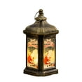 thumbnail image 1 of Darzheoy 2Pcs Christmas Lantern Decorative, LED Flameless Lanterns, Christmas Table Centerpieces, Vintage Mini Lanterns Decorative for Porch Decor, Xmas Ornaments, 1 of 6