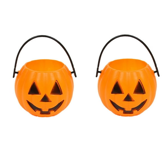 Darzheoy 2Pcs Halloween Pumpkin Decorations Halloween LanternIndoor Outdoor Halloween Decorations Round Lightened