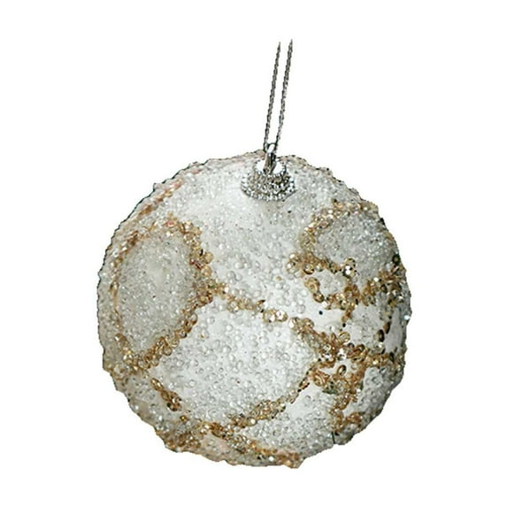 Darzheoy 3.15" Christmas Ball Ornaments, Sequin Christmas Ball Decorations Shatterproof Plastic Hanging Pearl Balls for Holiday Party