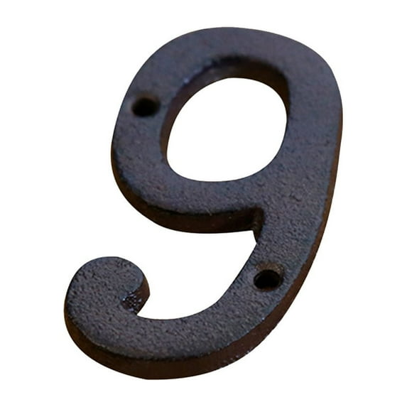 Darzheoy 3 Inch Iron House Number, Iron Black House Numbers for Outside, Metal Mailbox Numbers for Outside, Home Address Numbers for House, Matching Screws