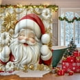 thumbnail image 1 of Darzheoy 3D Christmas Shower Curtain 59x71 Inch for Bathroom Decor Holiday Theme Partitions Waterproof Fabric, 1 of 6